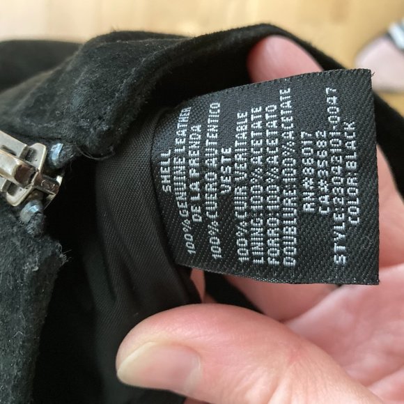 Suede mini skirt with buckles 100% leather - Picture 4 of 4